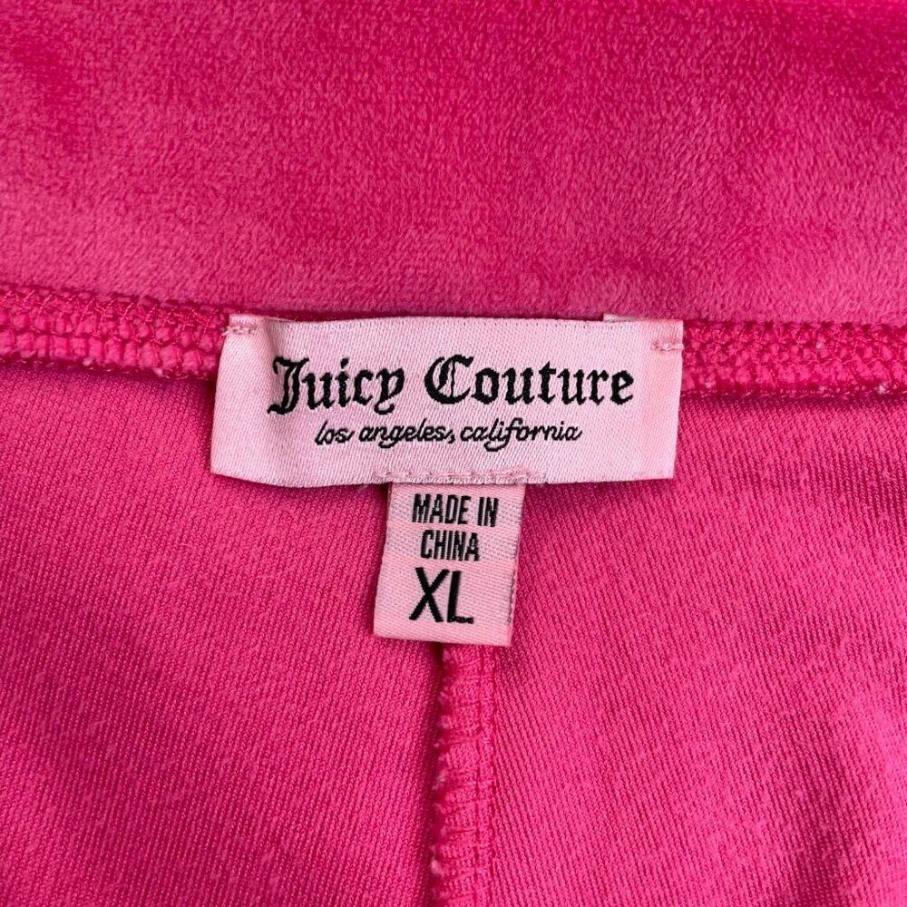 Juicy Couture Pink Velour Rhinestone Classic Pants - Picture 4 of 8